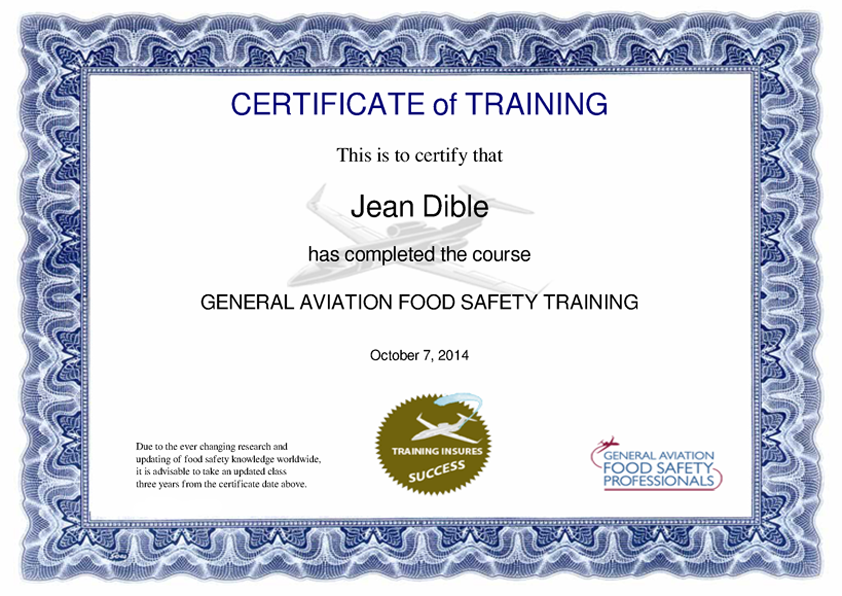 Aviation Food Safety Training