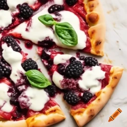 Mia Recipes Blackberry Basil and Ricotta Pizza